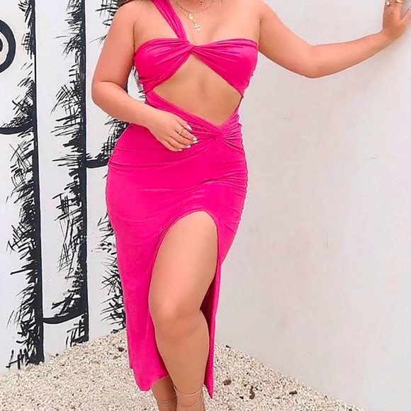 Fuchsia MIDI dress - Picture 1 of 3